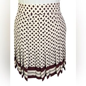 NEW Kate Spade women's diamond pleated skirt Size 4 sample Rose Dew